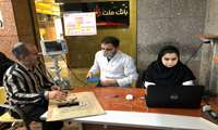 Martyr Hasheminejad Hospital a blood pressure and blood sugar testing station during Health Week 1403,